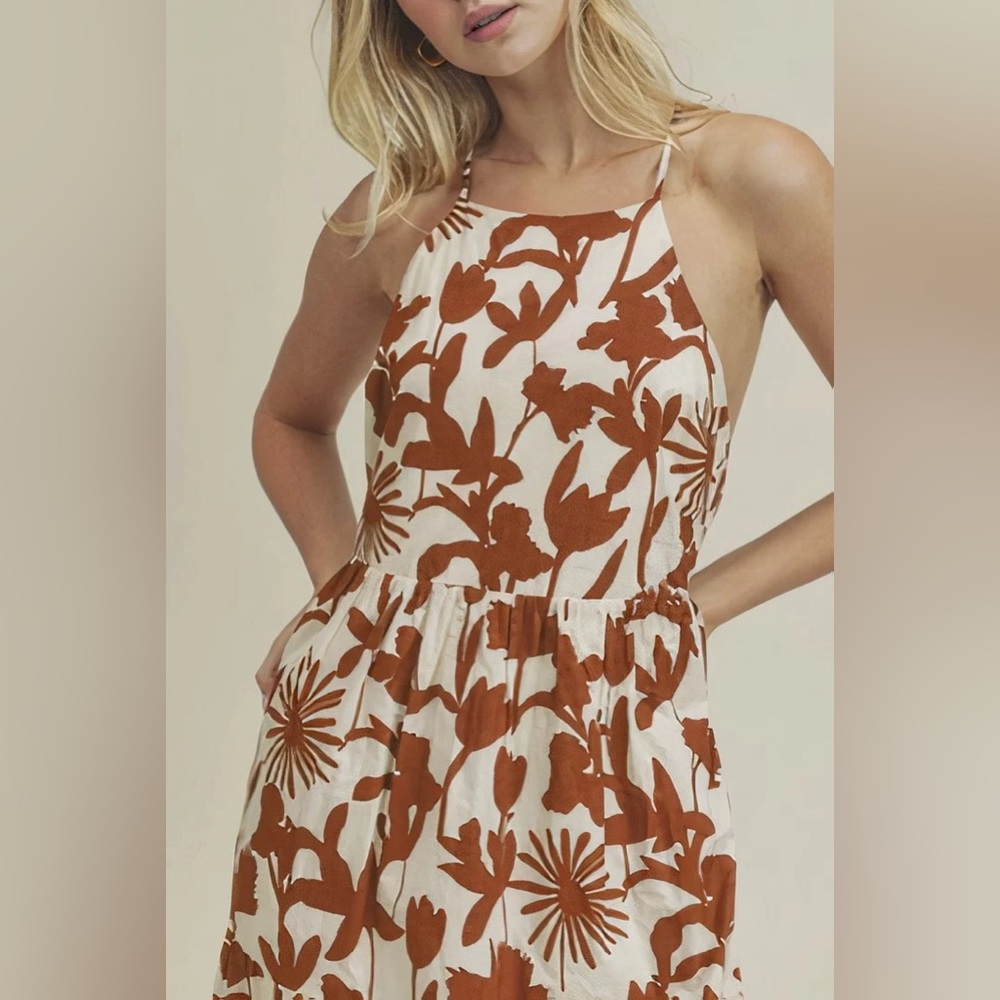 CROSSBACK MAXI DRESS - FLORAL
